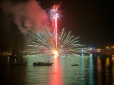 西伊豆町フォトコンテストふるさと部門　入選「堂ヶ島火祭り」（2012年度）