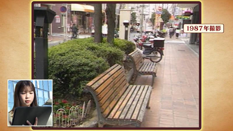 1987年の映像　ベンチ