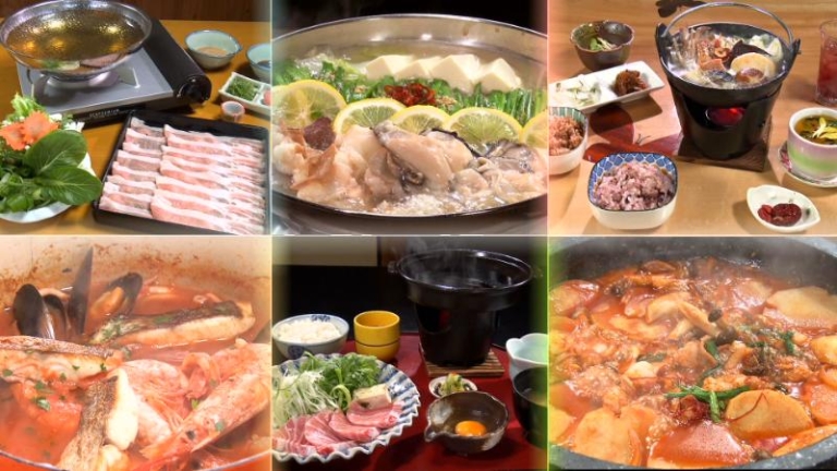 6つの鍋が6分割画面に