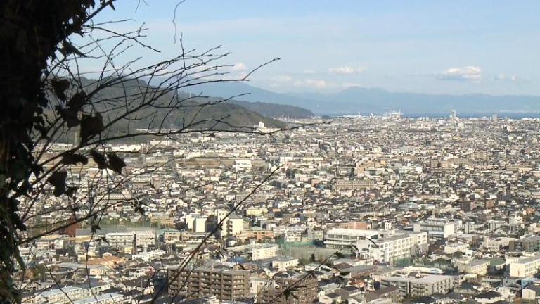 賤機山山頂からの眺め