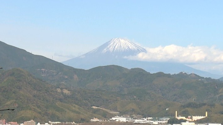 広場から見た富士山