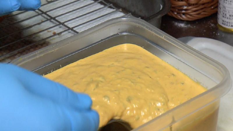 ハンバーガーソースが入ったバット