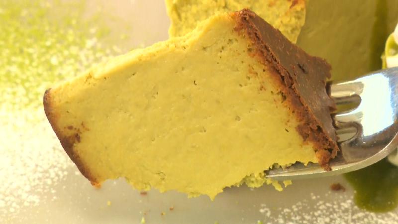 煎茶のバスクチーズケーキ