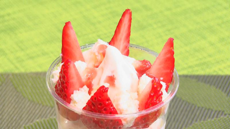 リコッタチーズとイチゴのパフェ