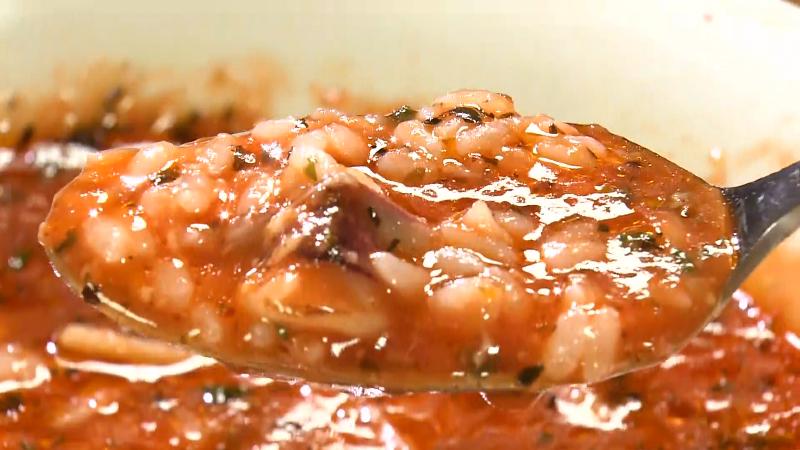 しめはご飯を投入してリゾット風