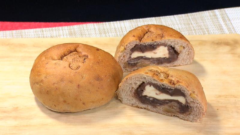 胡桃あんチーズの断面