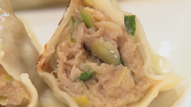 ギョーザの断面