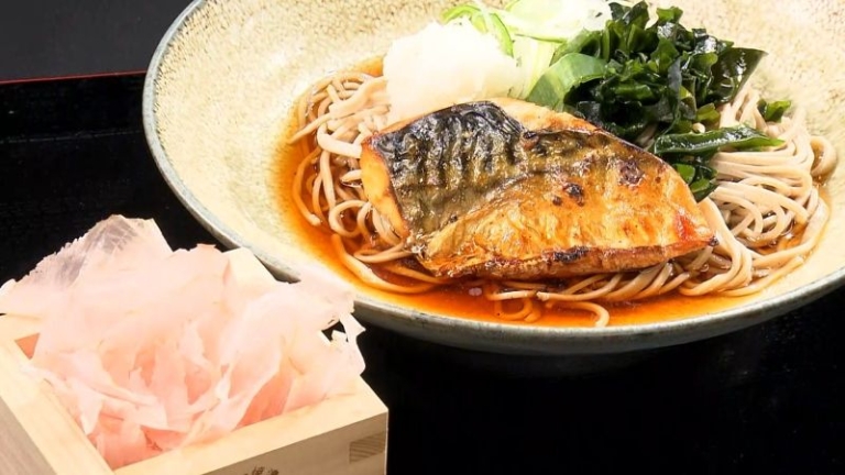 「焼きサバおろしそば」