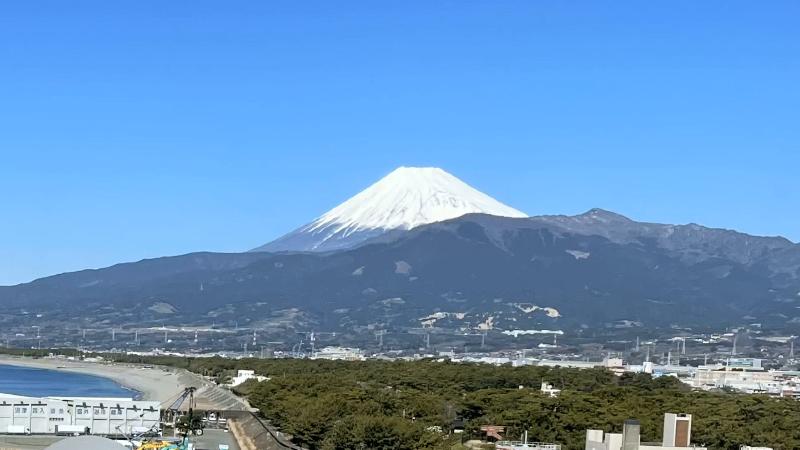 展望エリアから見える富士山