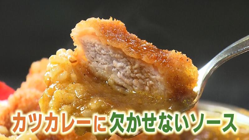 ソースがかかったカツカレー