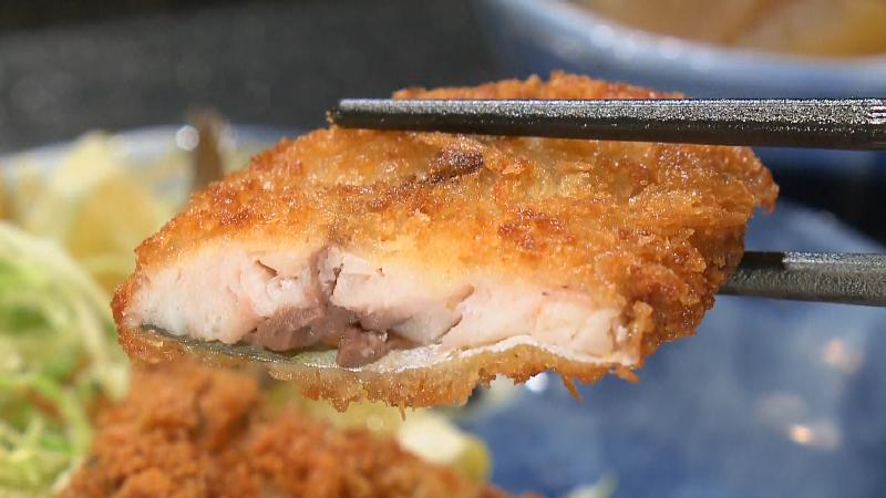 アジフライの断面