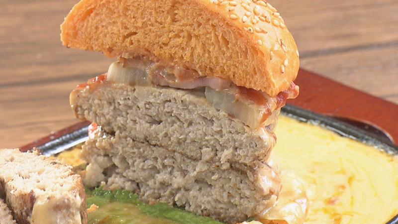 ハンバーガーの断面