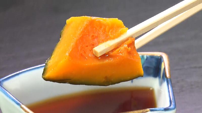 蒸し野菜のカボチャ