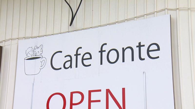 Cafe fonteの看板