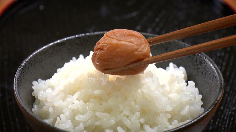 ウメ干しと白米