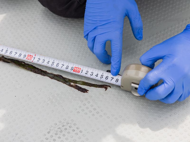 アマモのサイズを測る