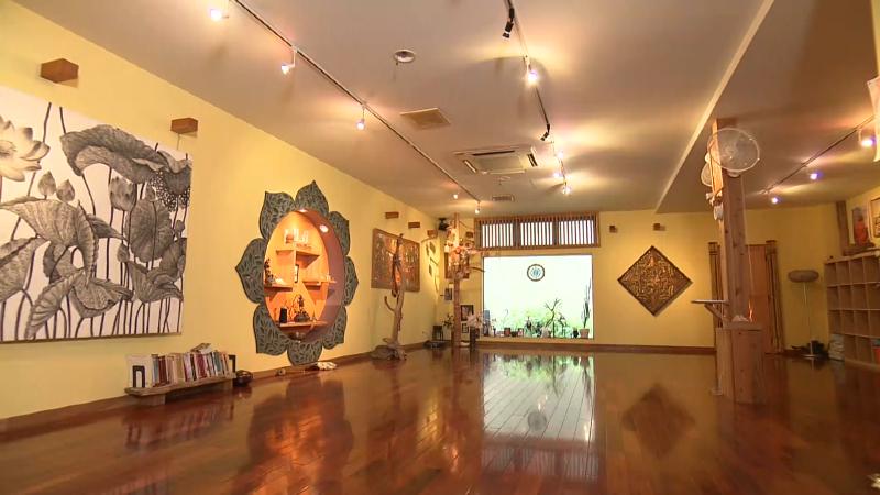 併設のヨガスタジオ