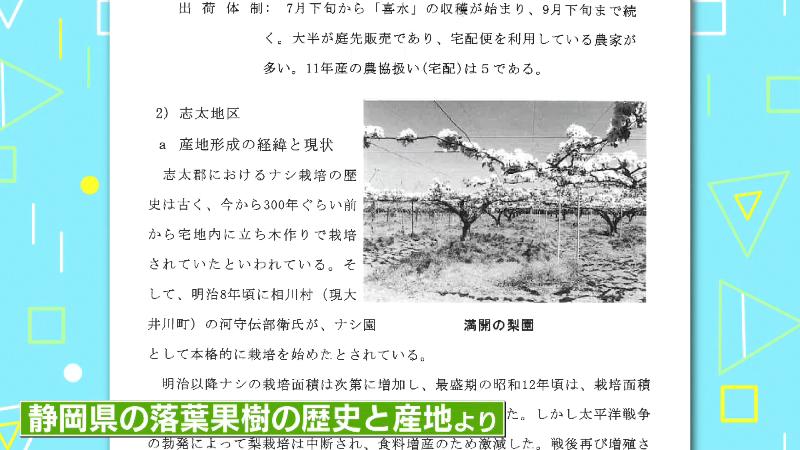静岡県の落葉果樹の歴史と産地