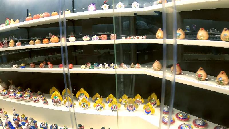 展示されている土鈴