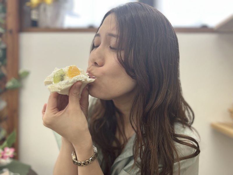 フルーツサンドの試食