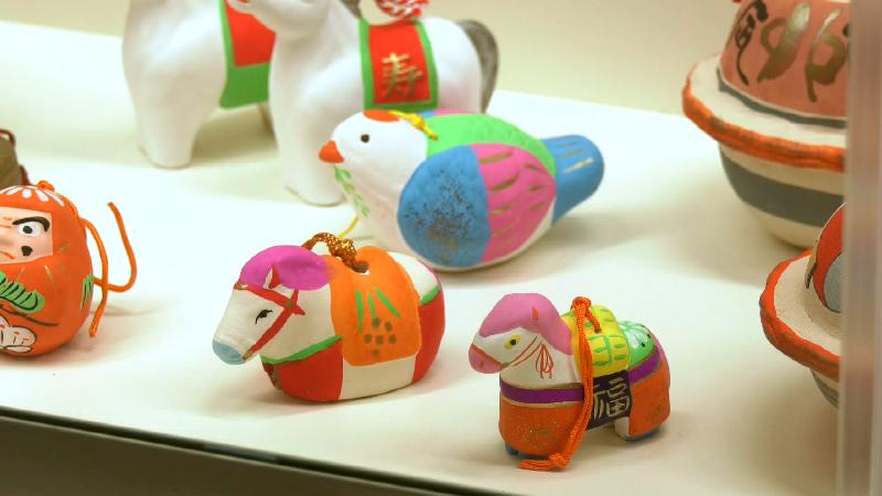 展示されている土鈴