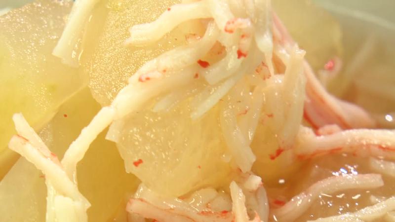 冬瓜のカニカマ葛あんかけ