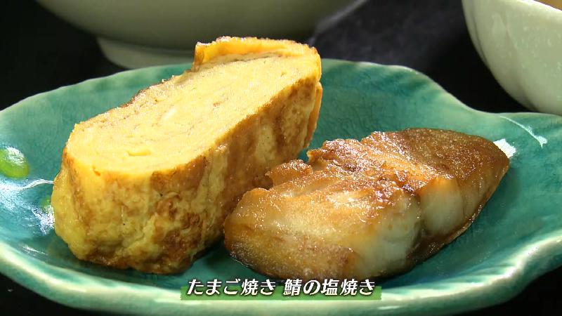 たまご焼きと鯖の塩焼き