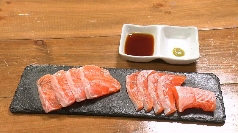 ニジマスの刺身