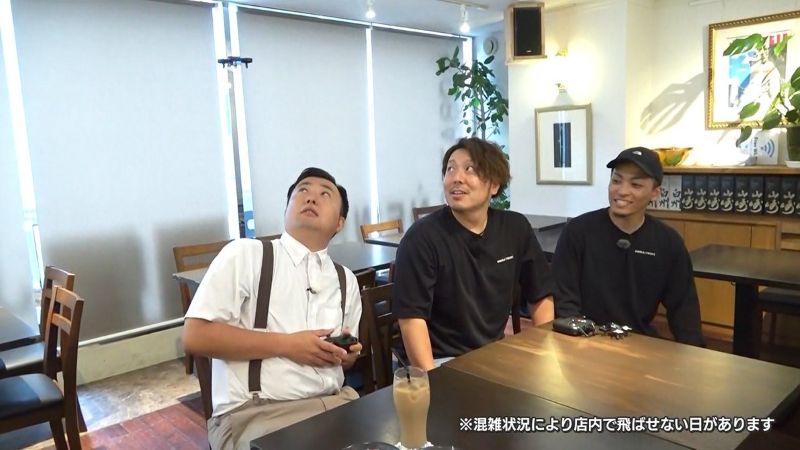 にむらリポーターの操作するドローンがテイクオフ