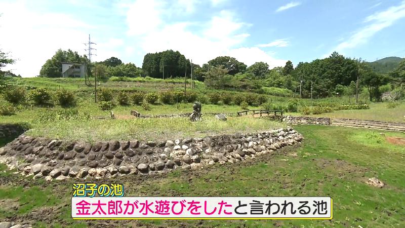 沼子の池(金太郎が水遊びをした言われる池の跡地)