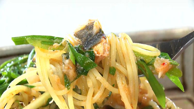 燻製カマスとちゃんこねぎのフェデリーニ