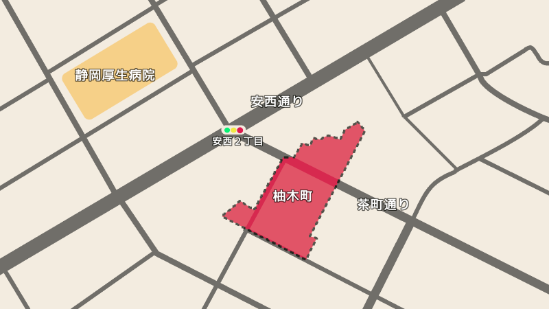 柚木町の地図
