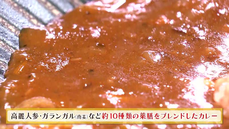 高麗人参・ガランガルなど約10種類の薬膳をブレンドしたカレー