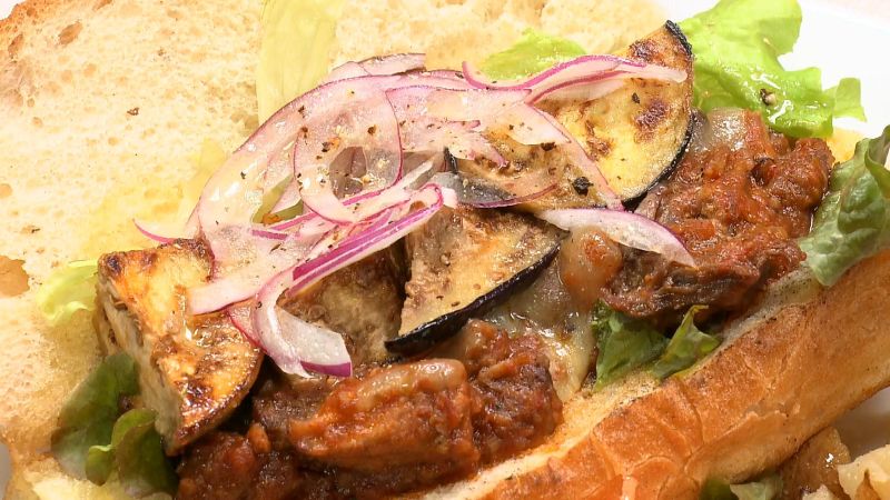 ミートソースと焼茄子(1300円)