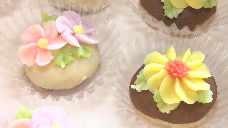 ショーケースの中のおはぎ