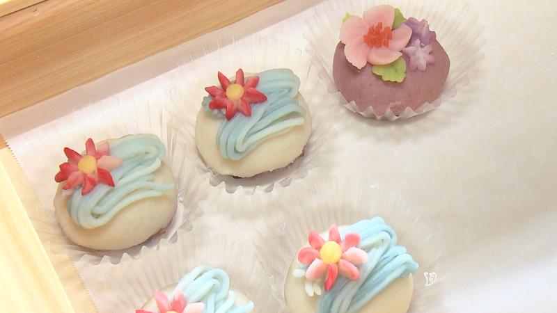 ショーケースの中のおはぎ