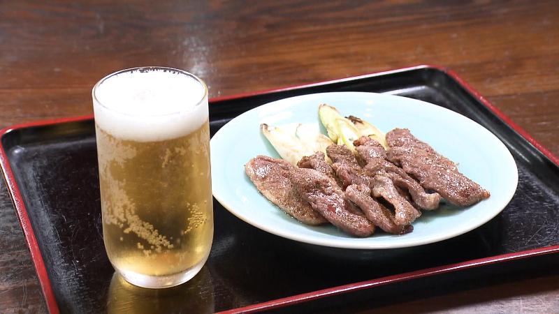 ビールと鴨焼き
