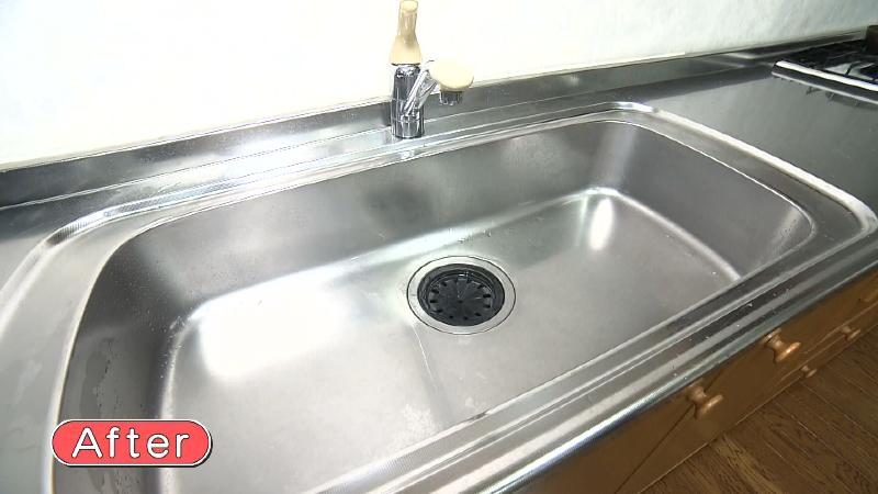 掃除後のピカピカのシンク