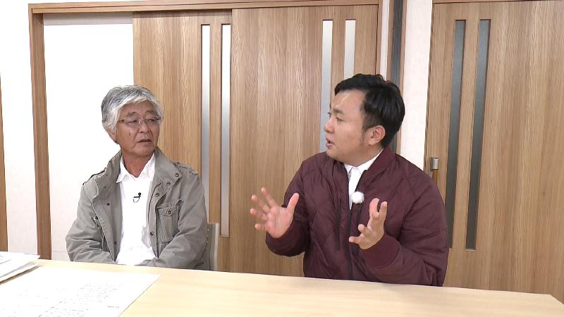 にむらリポーターと話す奥山自治会長