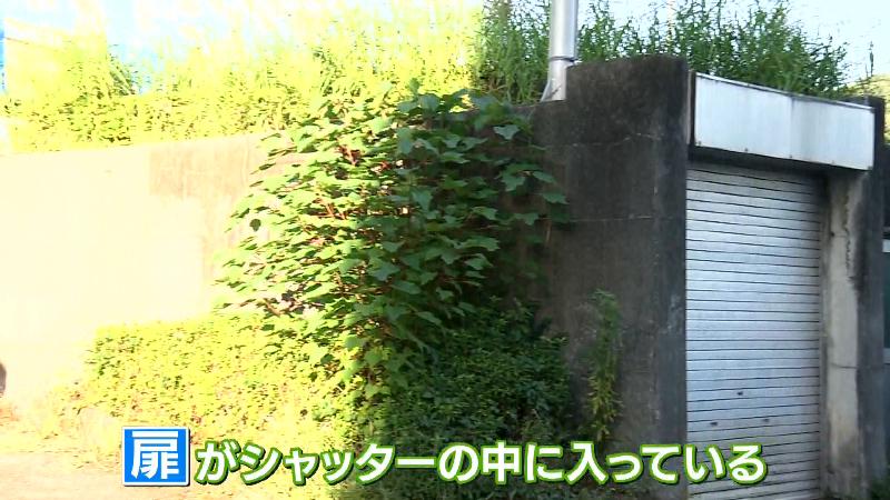 扉がシャッターの中に