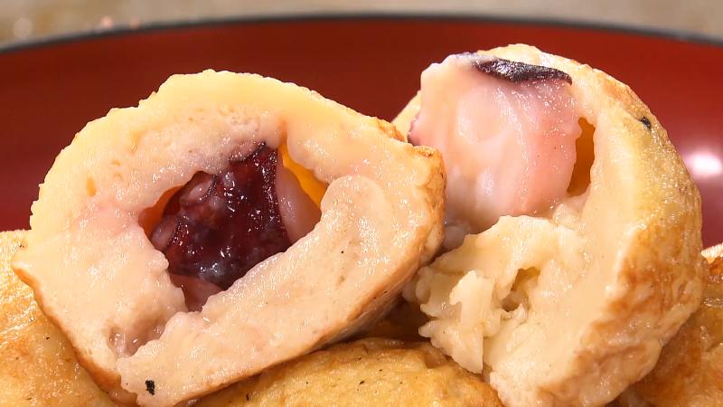 明石焼きの断面