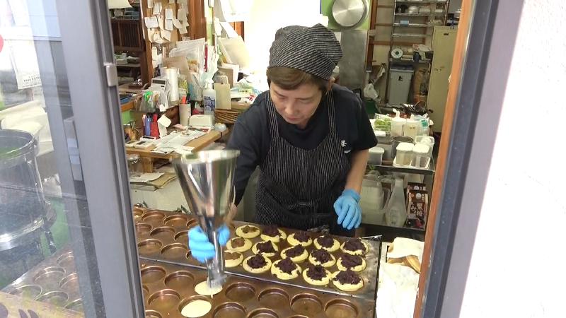 大判焼きの調理風景