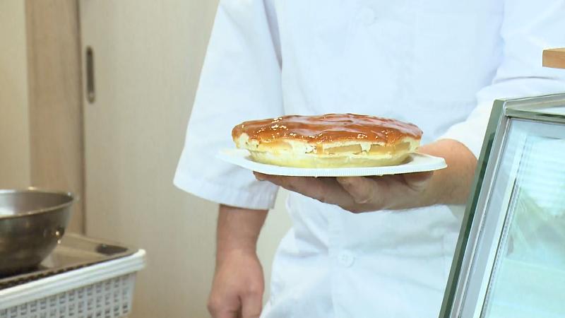 大きなアップルスイートポテトパイ