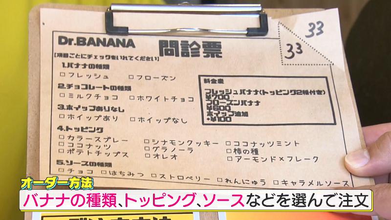 オーダーに使う「問診票」