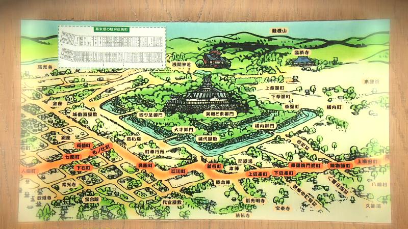 駿府城の城下町が描かれた絵