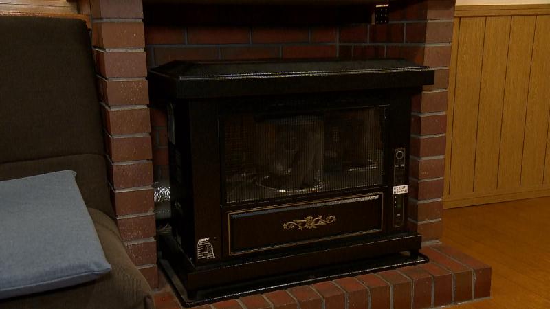 宿泊施設内の暖炉