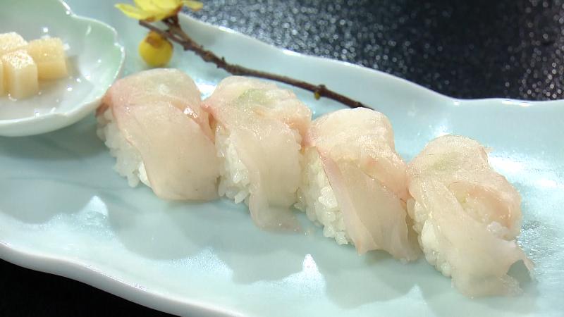 「クエの握り(1貫・370円)」