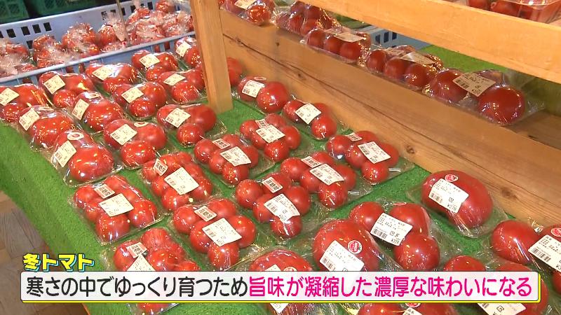 棚に並んでいるトマト