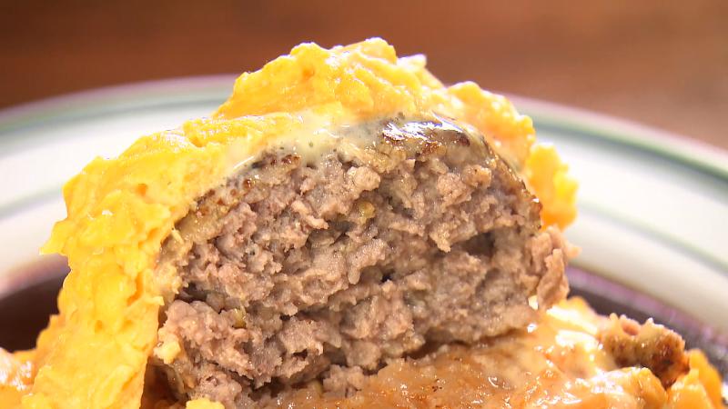 熟成牛と萬幻豚のハンバーグオムライス