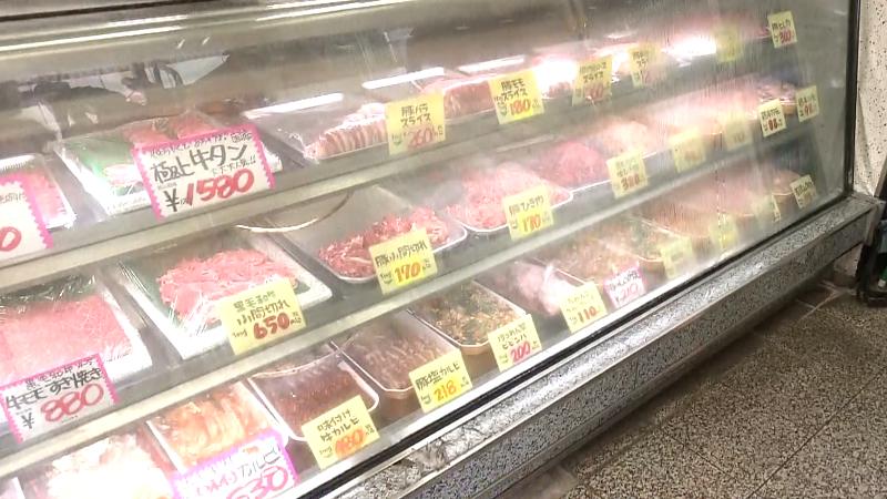 後藤精肉店のショーケース